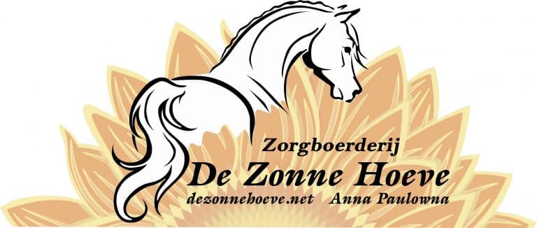 Zorgboederij De Zonne Hoeve, dezonnehoeve.net Anna Paulowna. Getekend paard in zonnebloem