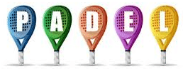 5 gekleurde padel rakets